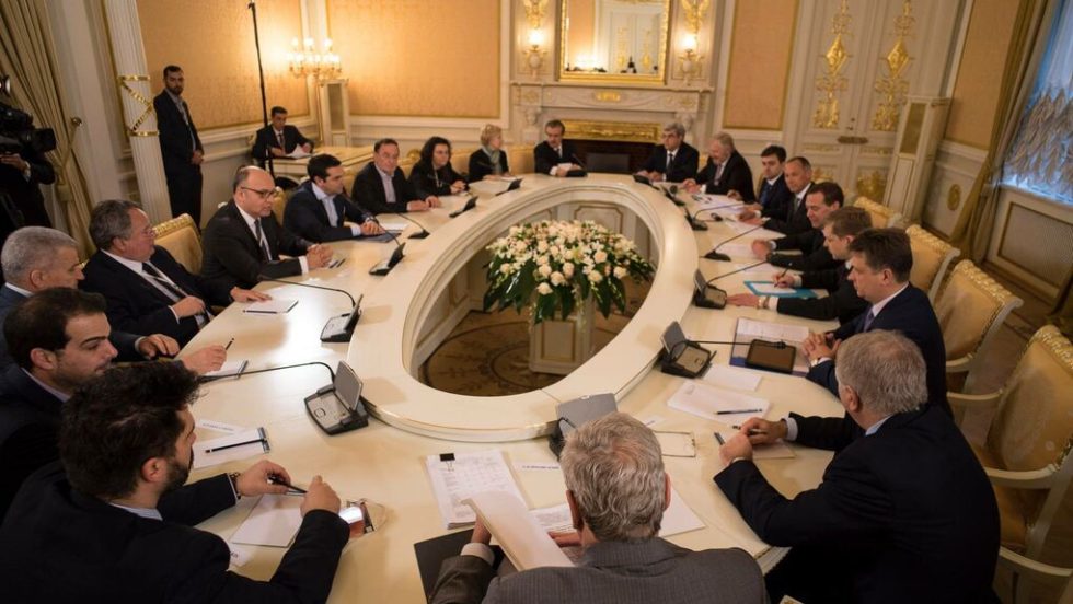syriza 2015 - russia medvedef